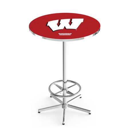 Holland Bar Stool Co 42" Chrome Wisconsin "W" Pub Table L216C4228Wisc-W